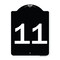 Signmission Sign with Number 11 Heavy-Gauge Aluminum Architectural Sign, 24" x 18", BW-1824-22911 A-DES-BW-1824-22911 - alternate 1